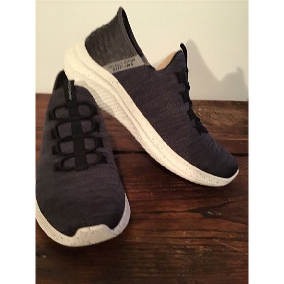 Skechers Ultra Flex 3.0 Men’s 8 EE Hands Free Slip Ins Black Gray - Picture 3 of 5
